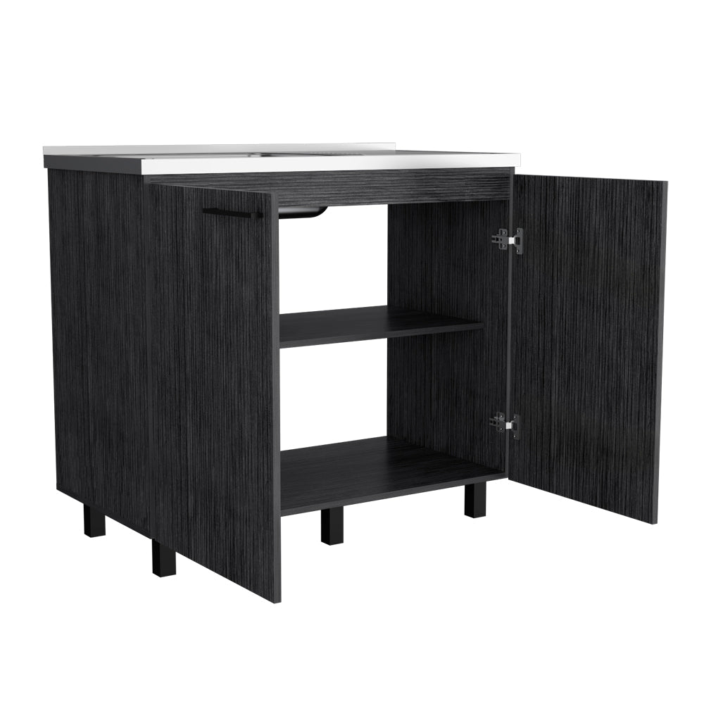 Utility Sink Cabinet Burwood, Kitchen, Smokey
