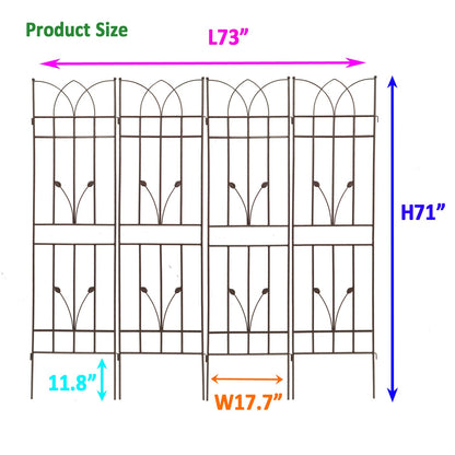 4 Pack Metal Garden Trellis