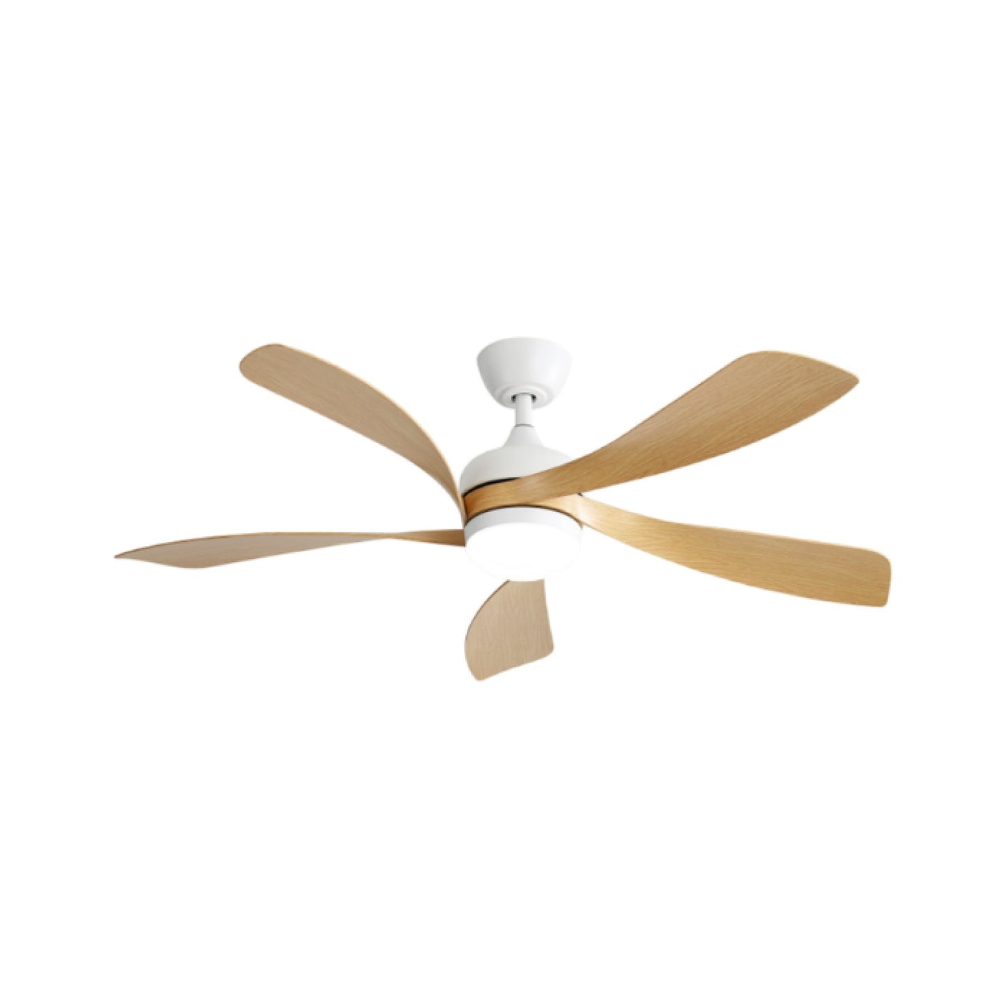 52 Inch Modern Ceiling Fan With 3 Color Dimmable LED Light