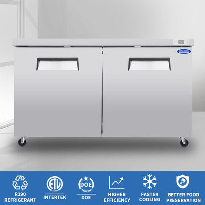 ORIKOOL 60" Commercial Under Counter Freezer