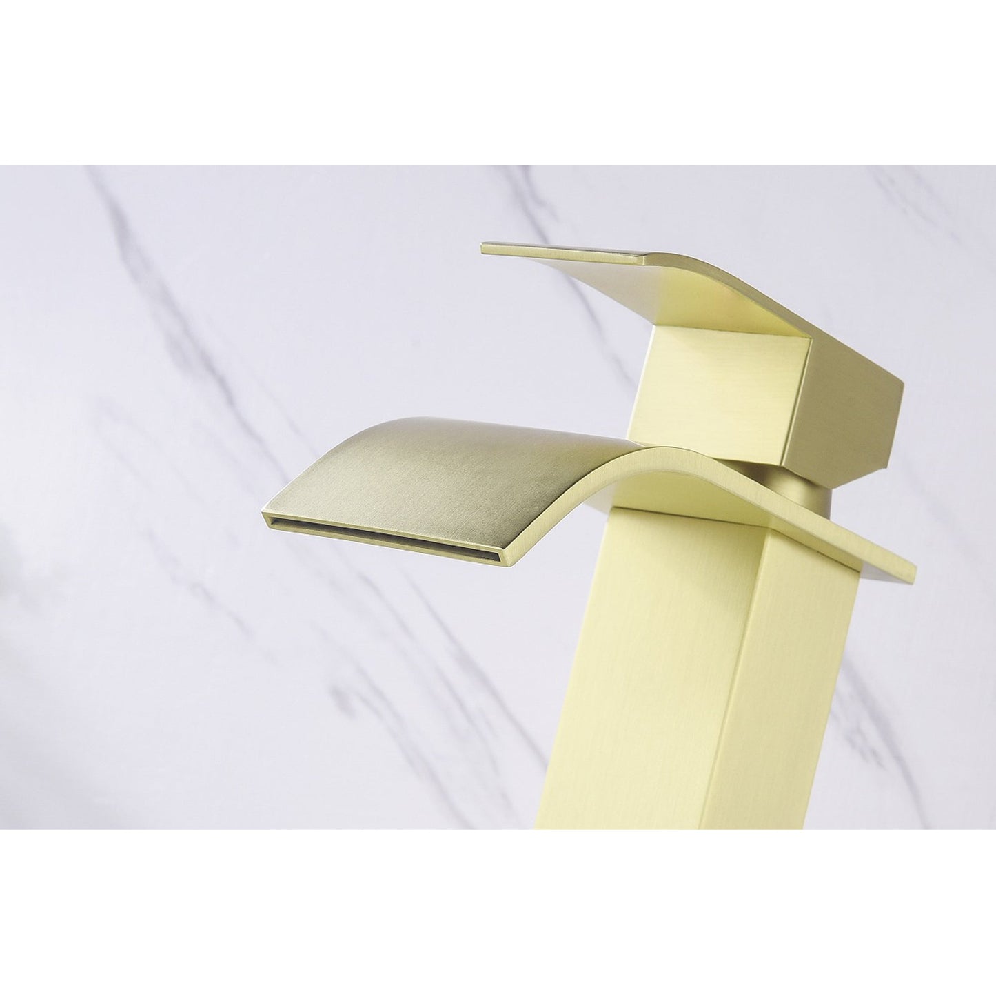 Waterfall Spout Single Handle Bathroom Sink Faucet