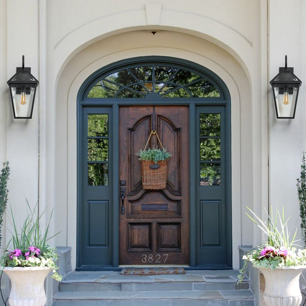 21" Outdoor Wall Lantern Light – Modern