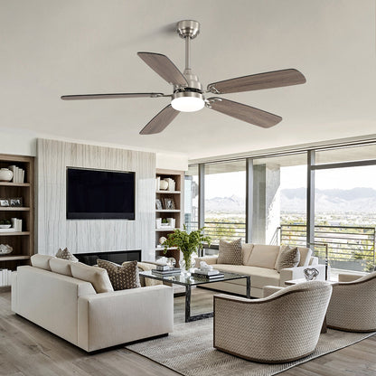 Modern 52-Inch LED Ceiling Fan With Remote Control