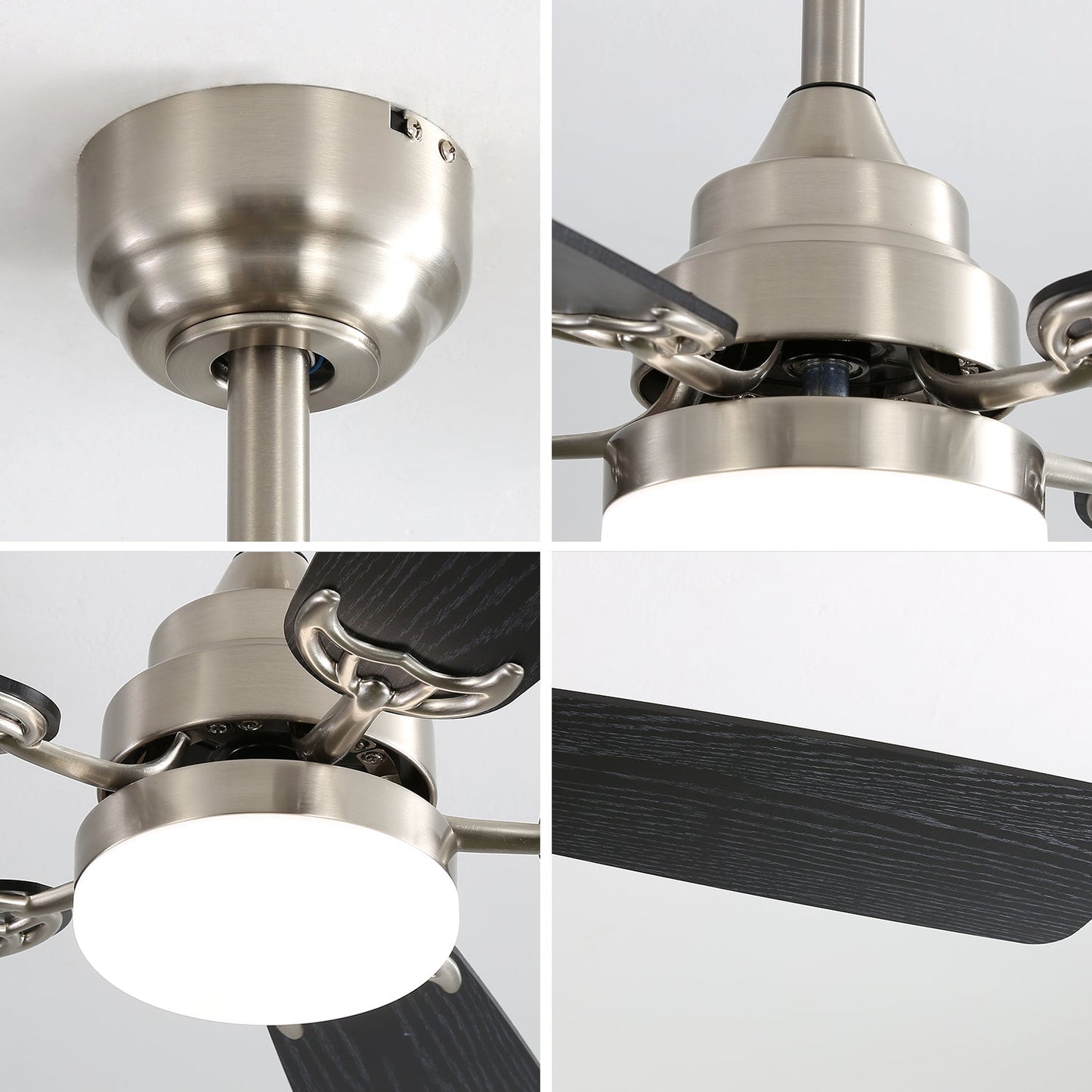 Modern 52-Inch LED Ceiling Fan With Remote Control