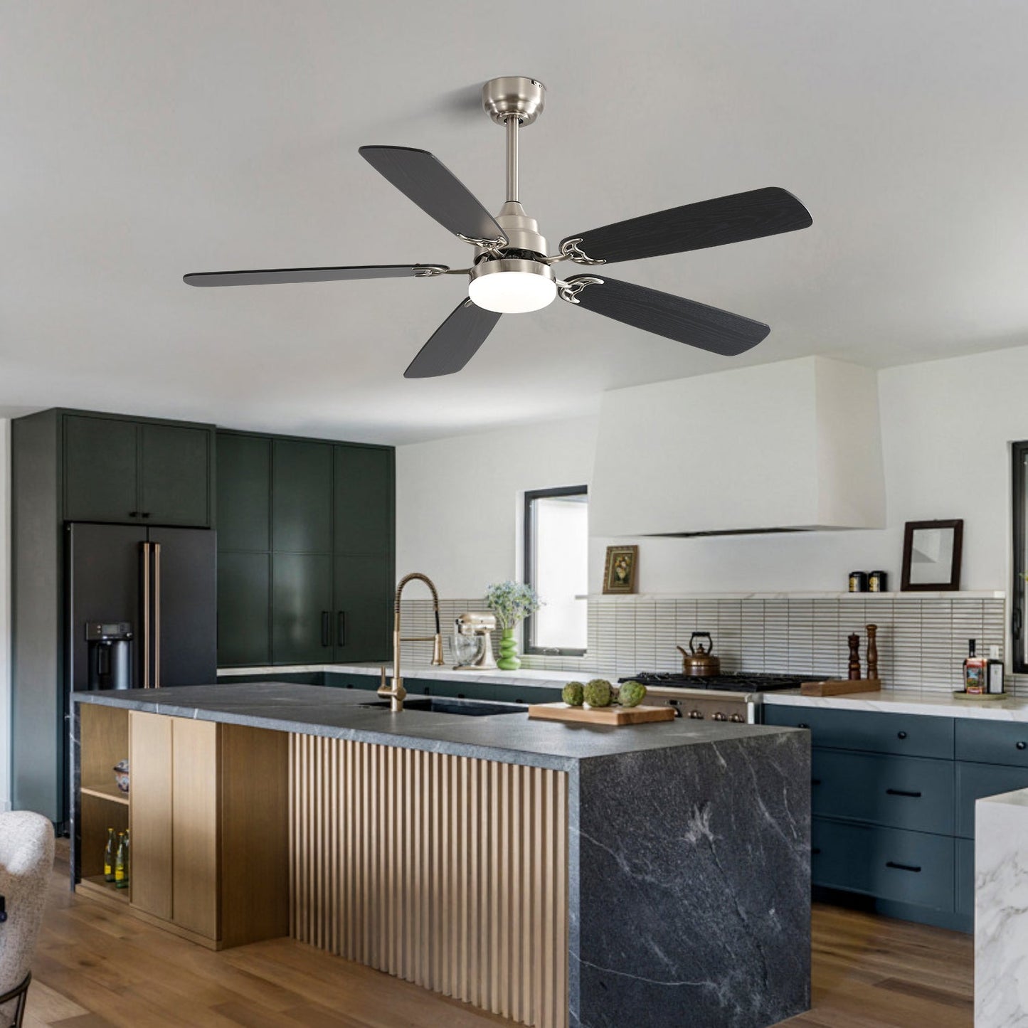 Modern 52-Inch LED Ceiling Fan With Remote Control