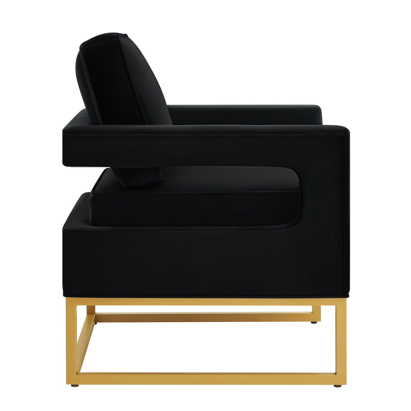 Modern Style Accent Chair with Velvet Fabric