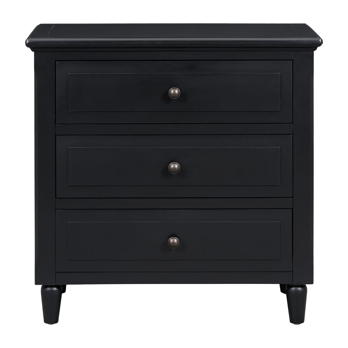 U Style 28" Painted Nightstand with 3 Drawers