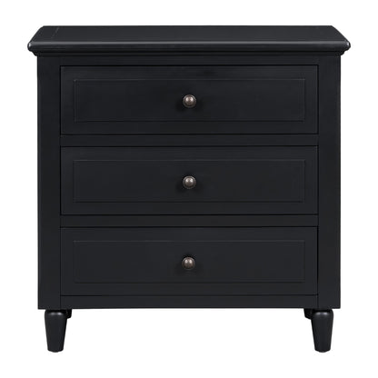 U Style 28" Painted Nightstand with 3 Drawers