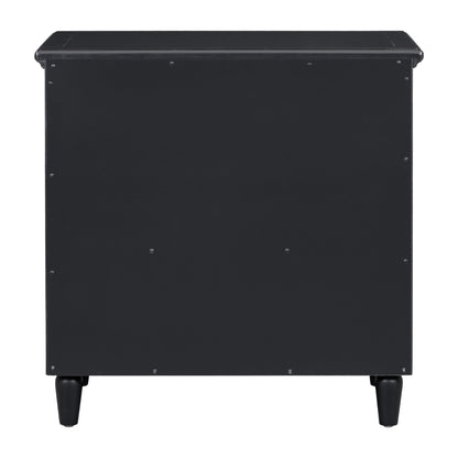 U Style 28" Painted Nightstand with 3 Drawers