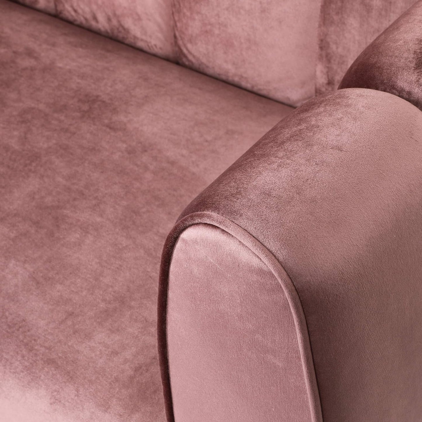 Miranda Velvet 3-Seater Sofa in Blush