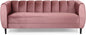 Miranda Velvet 3-Seater Sofa in Blush