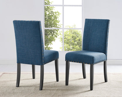 Eleanor Upholstered Dining Chairs with Nailhead Trim - Set of 2