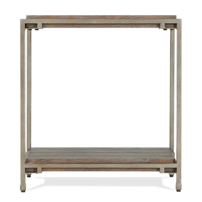 Corbeta Metal Frame Wood Living Room Chairside Table
