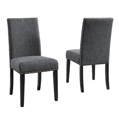Eleanor Upholstered Dining Chairs with Nailhead Trim - Set of 2