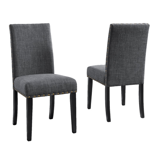 Eleanor Upholstered Dining Chairs with Nailhead Trim - Set of 2