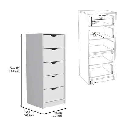 5-Drawer Slim Dresser