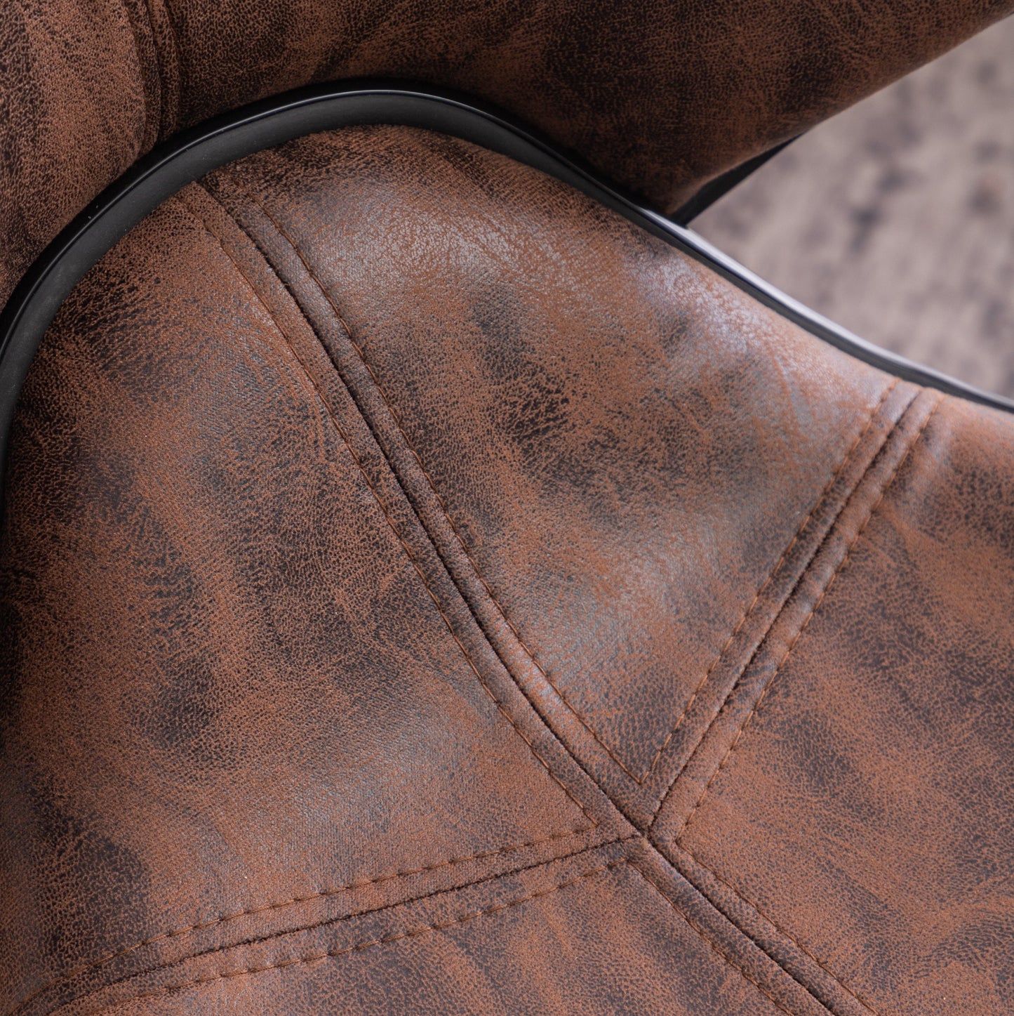 Masaccio Weathered Upholstery Airlift Adjustable Swivel Barstool