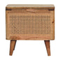 Soli Wood Larissa Lid-up Storage Stool, Oak-ish