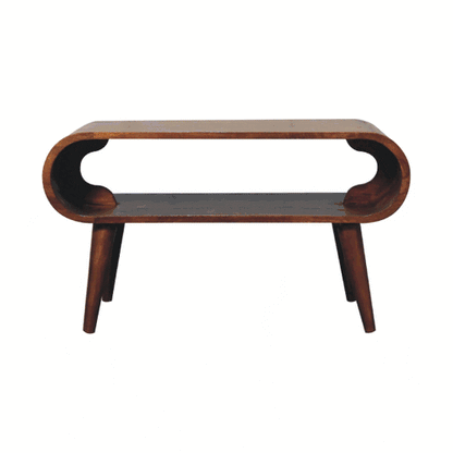 Open Chestnut Coffee Table, Nordic Legs