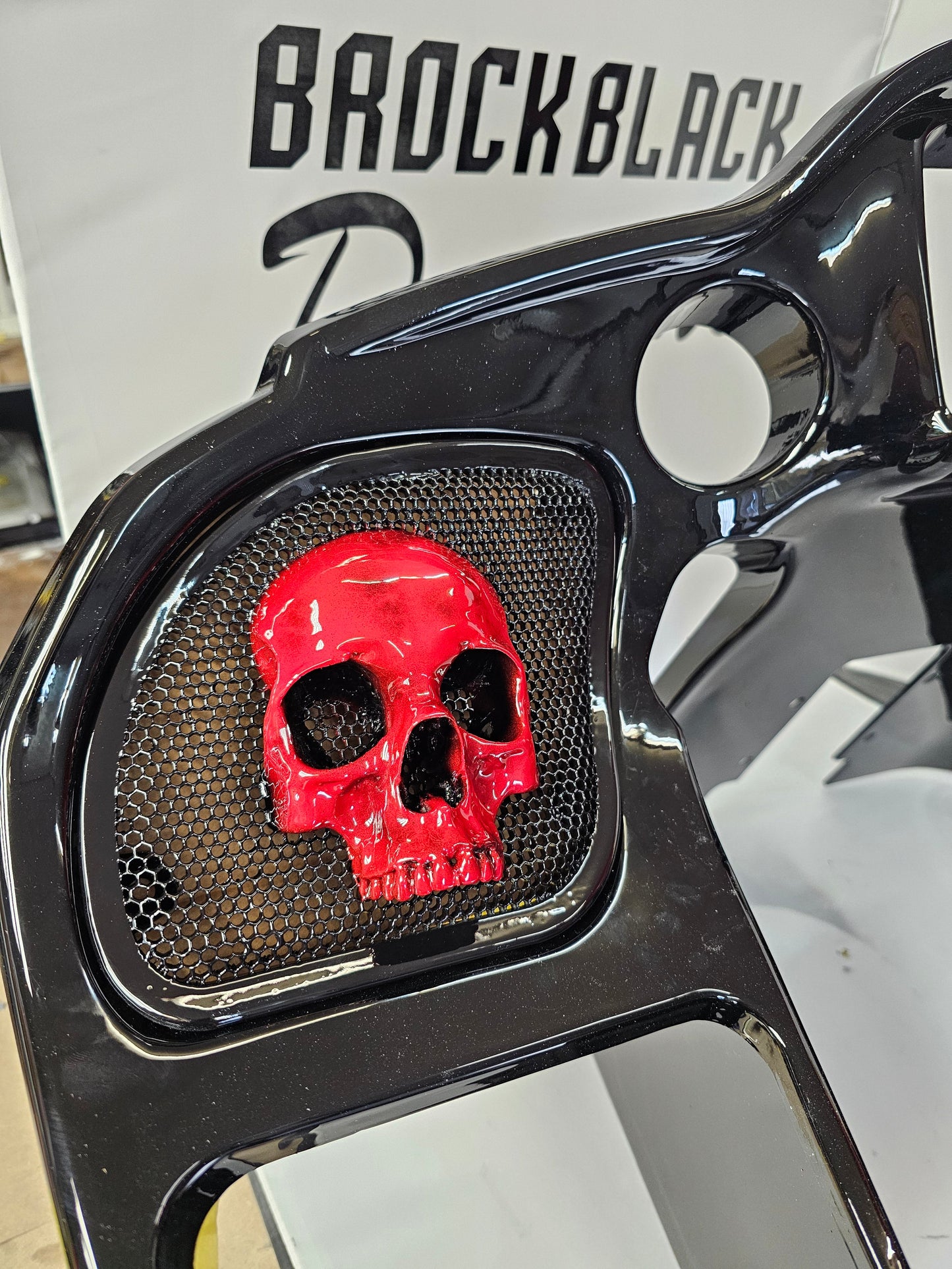 98-2024+ Road Glide 3D Ancient Skull speakers grill covers set