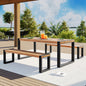 GO 3-Pieces Outdoor Dining Table With 2 Benches