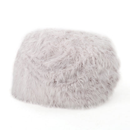 Mahin 5 Foot Rounded Faux Fur Bean Bag - Lavender