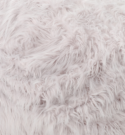 Mahin 5 Foot Rounded Faux Fur Bean Bag - Lavender