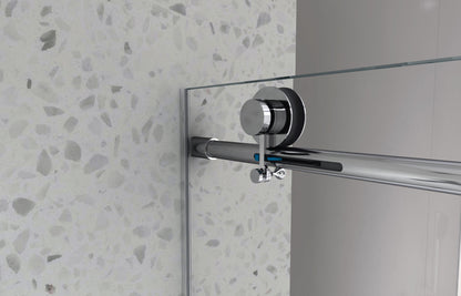 4876 Brushed Nickel Frameless Shower Door with Soft Closing