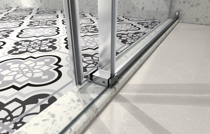 4876 Brushed Nickel Frameless Shower Door with Soft Closing