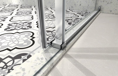 4876 Brushed Nickel Frameless Shower Door with Soft Closing