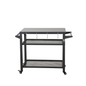 3-Shelf Outdoor Grill Table with Wheels and Propane Tank Hook