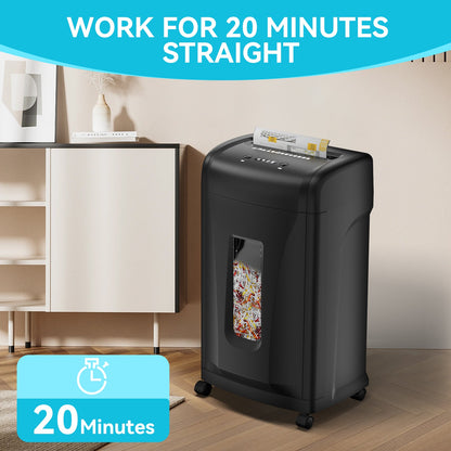 Large Commercial Heavy Duty 22-Sheet High Security Paper Shredder