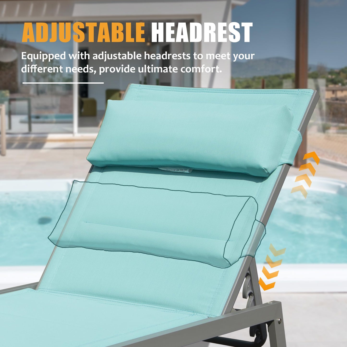 Outdoor Patio Chaise Lounge Set of 3