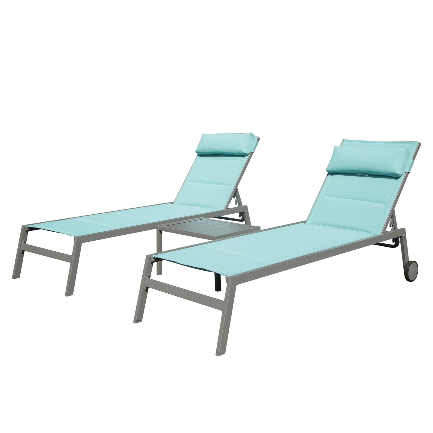 Outdoor Patio Chaise Lounge Set of 3