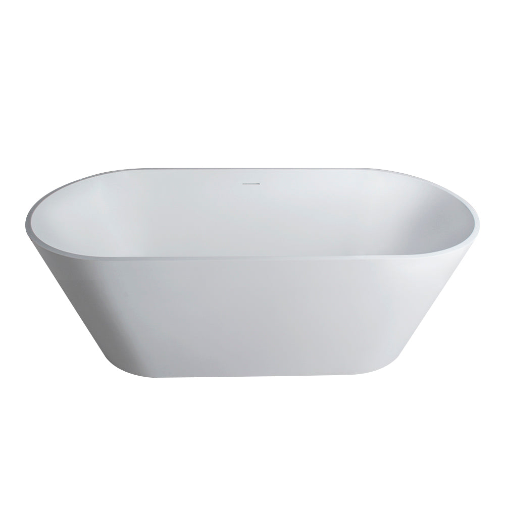 55 Inch Freestanding Solid Surface Soaking Bathtub