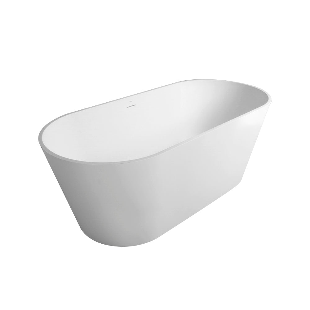 65 Inch Freestanding Solid Surface Soaking Bathtub