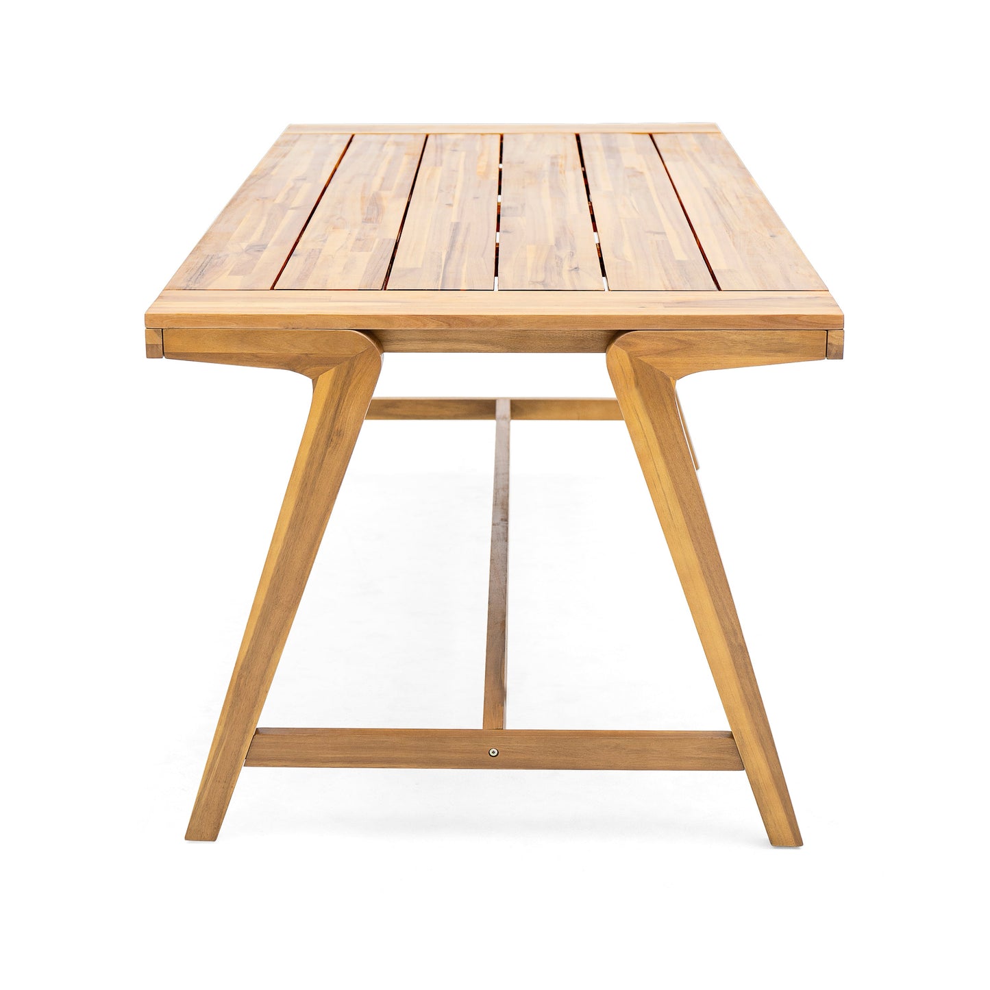 Modern Outdoor Dining Table with Acacia Wood and Teak Finish
