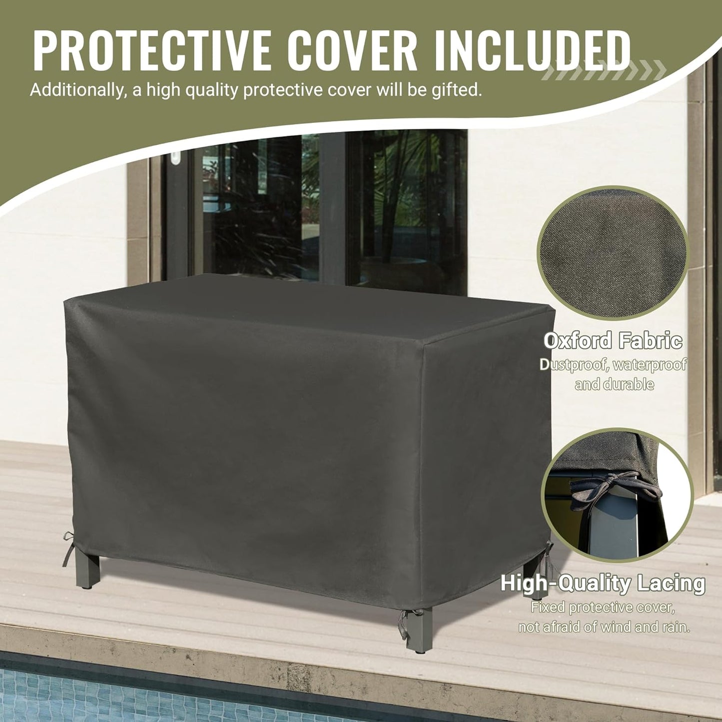Outdoor Kitchen Island with Storage and Grill Table