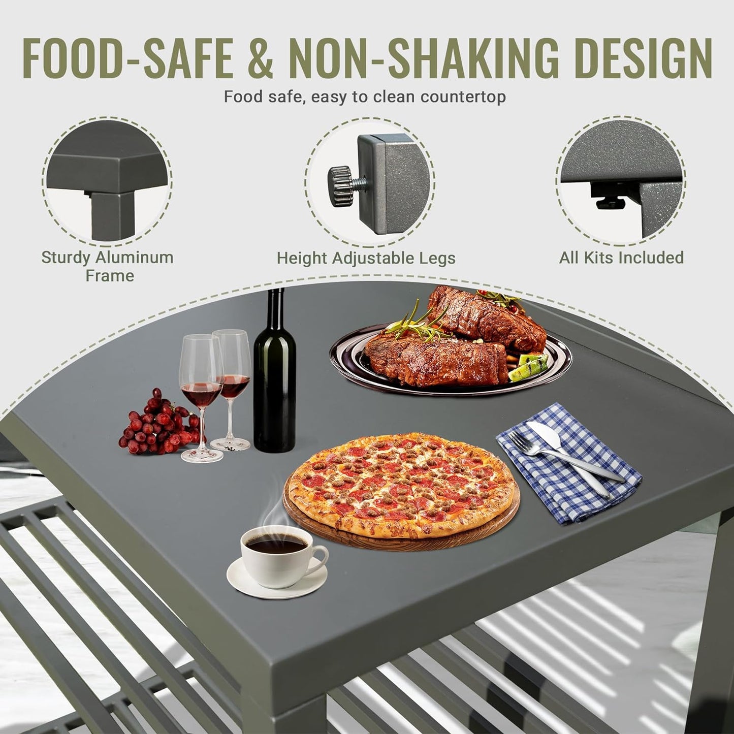 Outdoor Kitchen Island with Storage