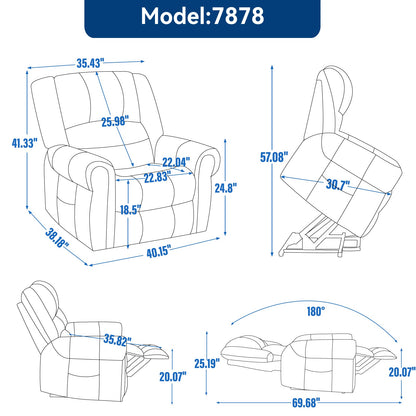 Power Lift Recliner Chair with Heat and Massage