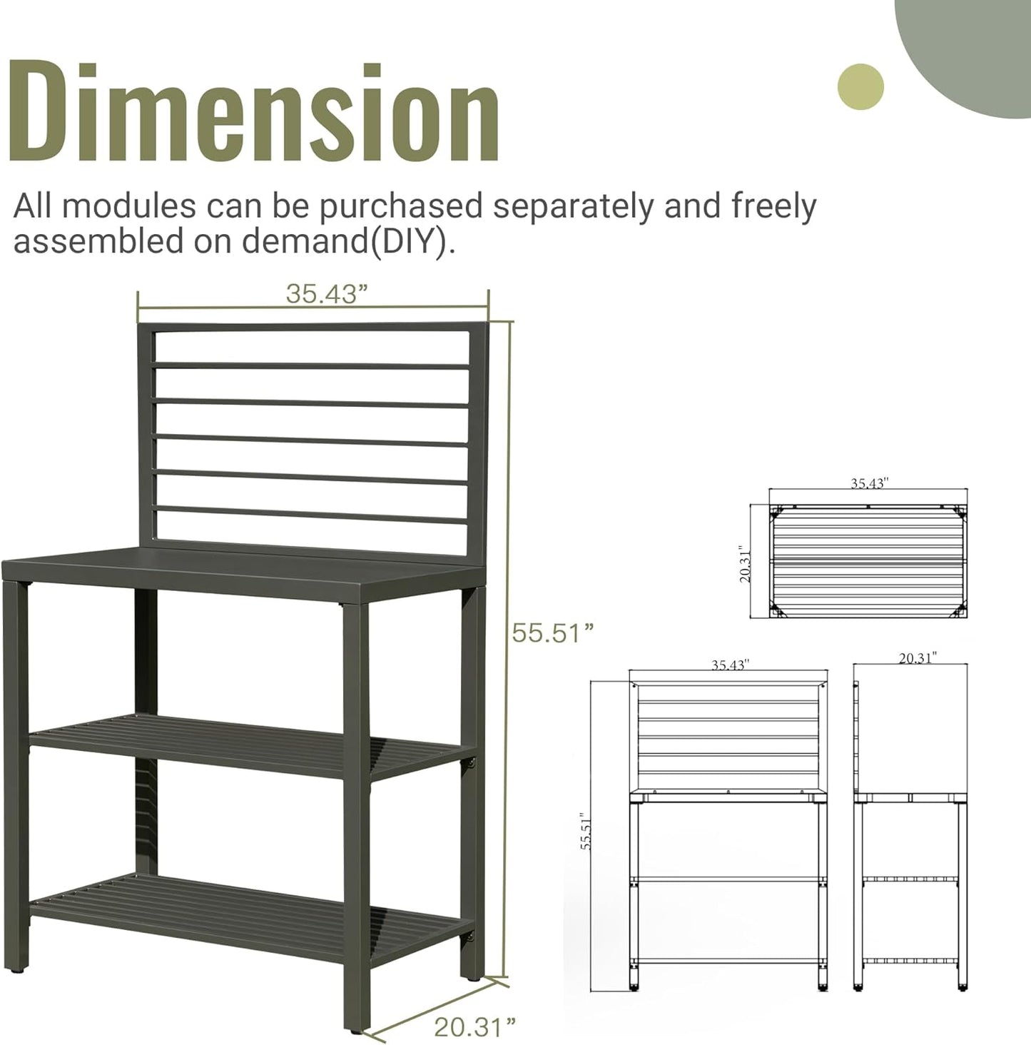 Outdoor Kitchen Island with Storage