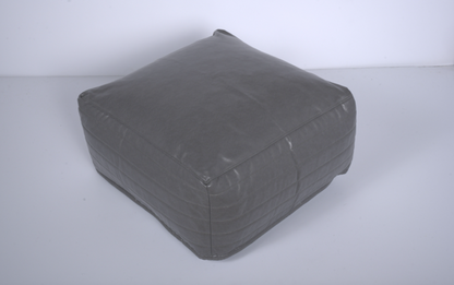 Bambo Faux Leather Rectangle Pouf
