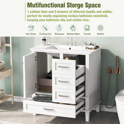 30" Modern Bathroom Vanity with Sink Combo Set