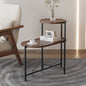 Small Coffee Tables 2-Tier Modern Sofa Side Table with Wood Storage Shelf