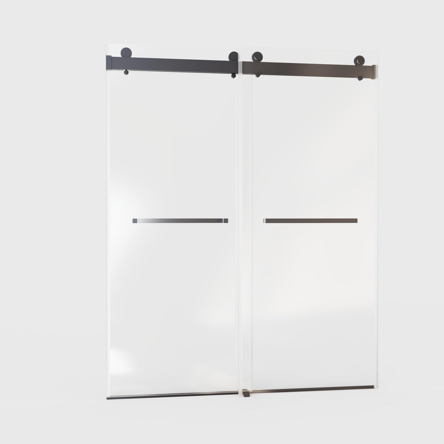 56-60"W x 76"H Frameless Double Sliding Soft-Close Shower Door