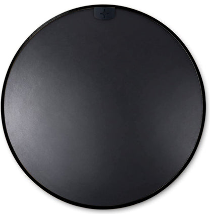 Black 20 Inch Metal Round Bathroom Mirror