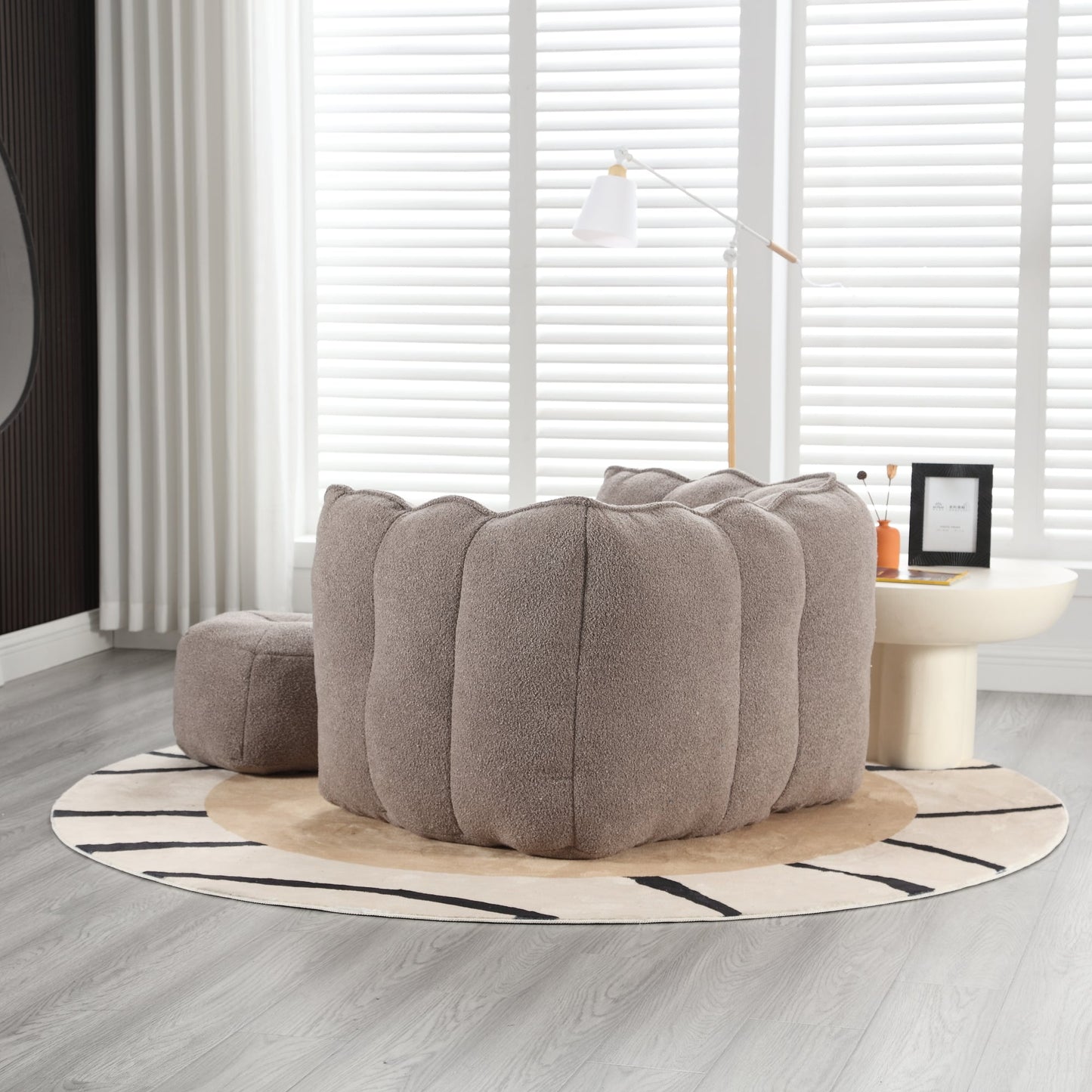 Soft Bean Bag Chair with Footstool