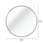 Black 20 Inch Metal Round Bathroom Mirror
