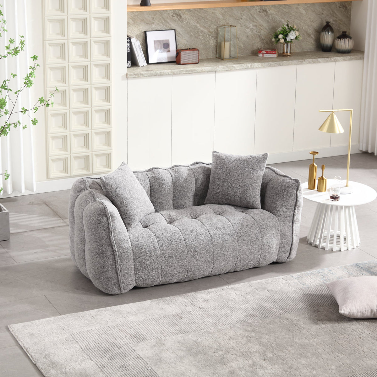 Soft Beanbag Chair with High Resilience Foam Core