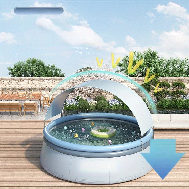 141.73in x 29.92in Outdoor Inflatable Swimming Pool